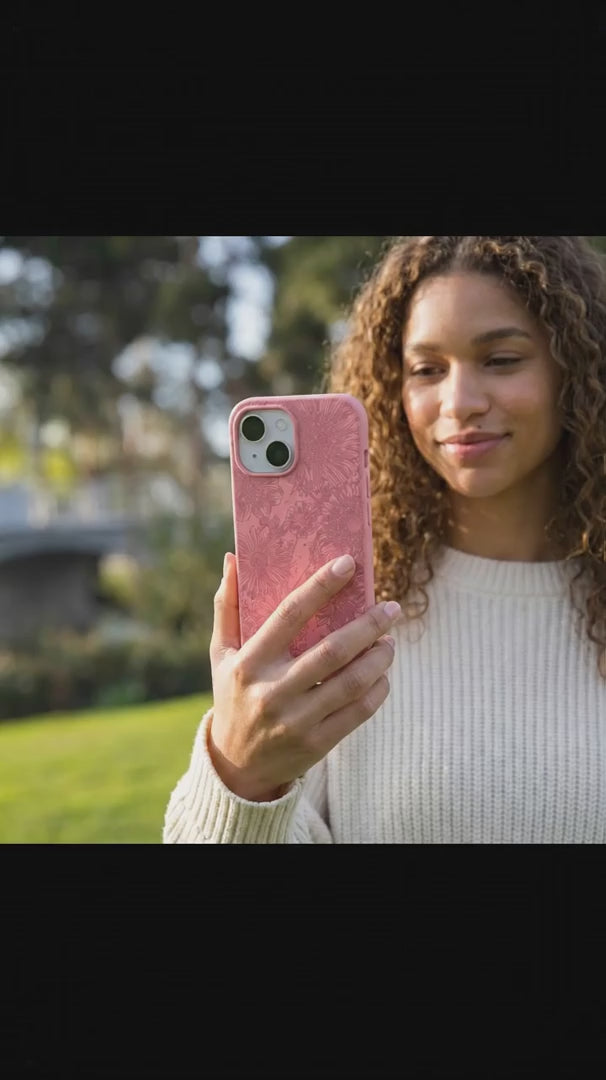 Bubblegum Pink Flora iPhone 17 Pro Case - Product video demonstration