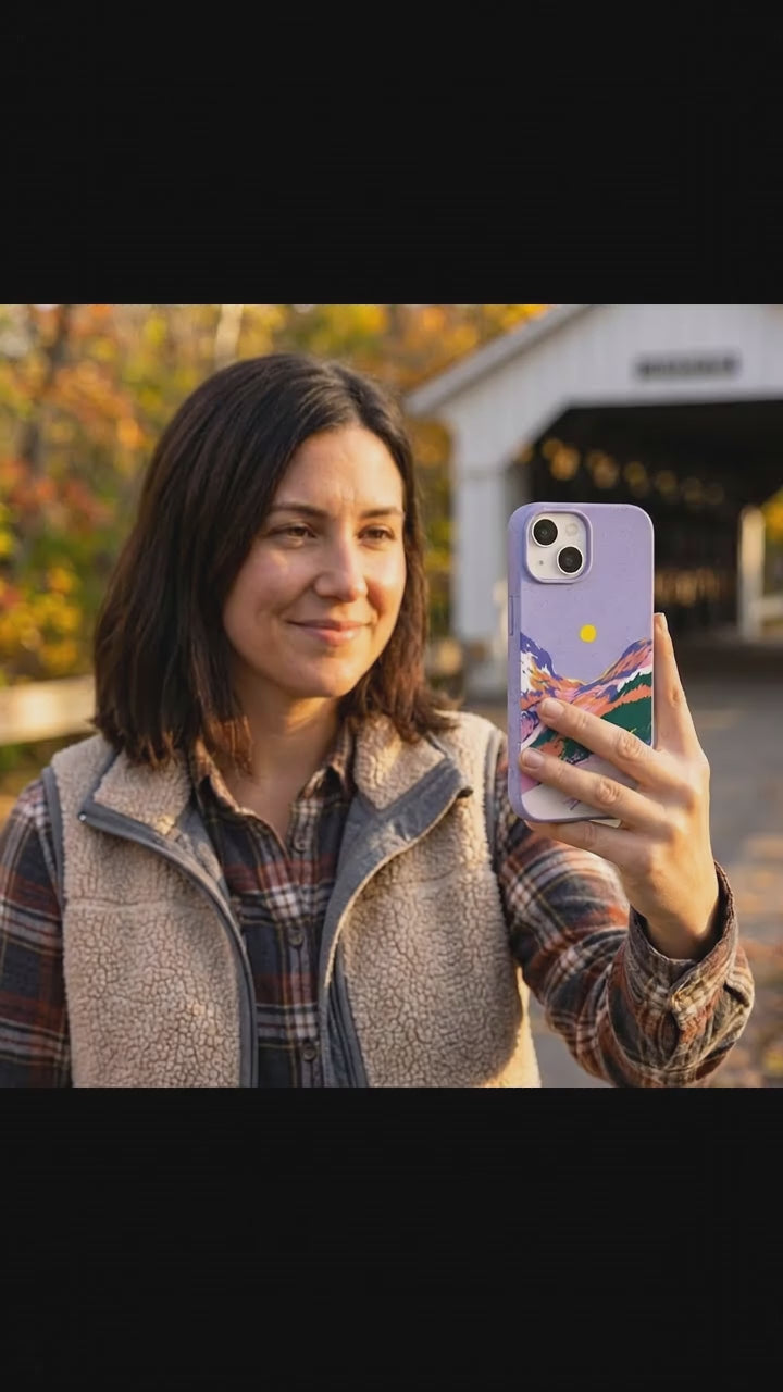 Lavender Alpine Sunset iPhone 17 Case - Product video demonstration