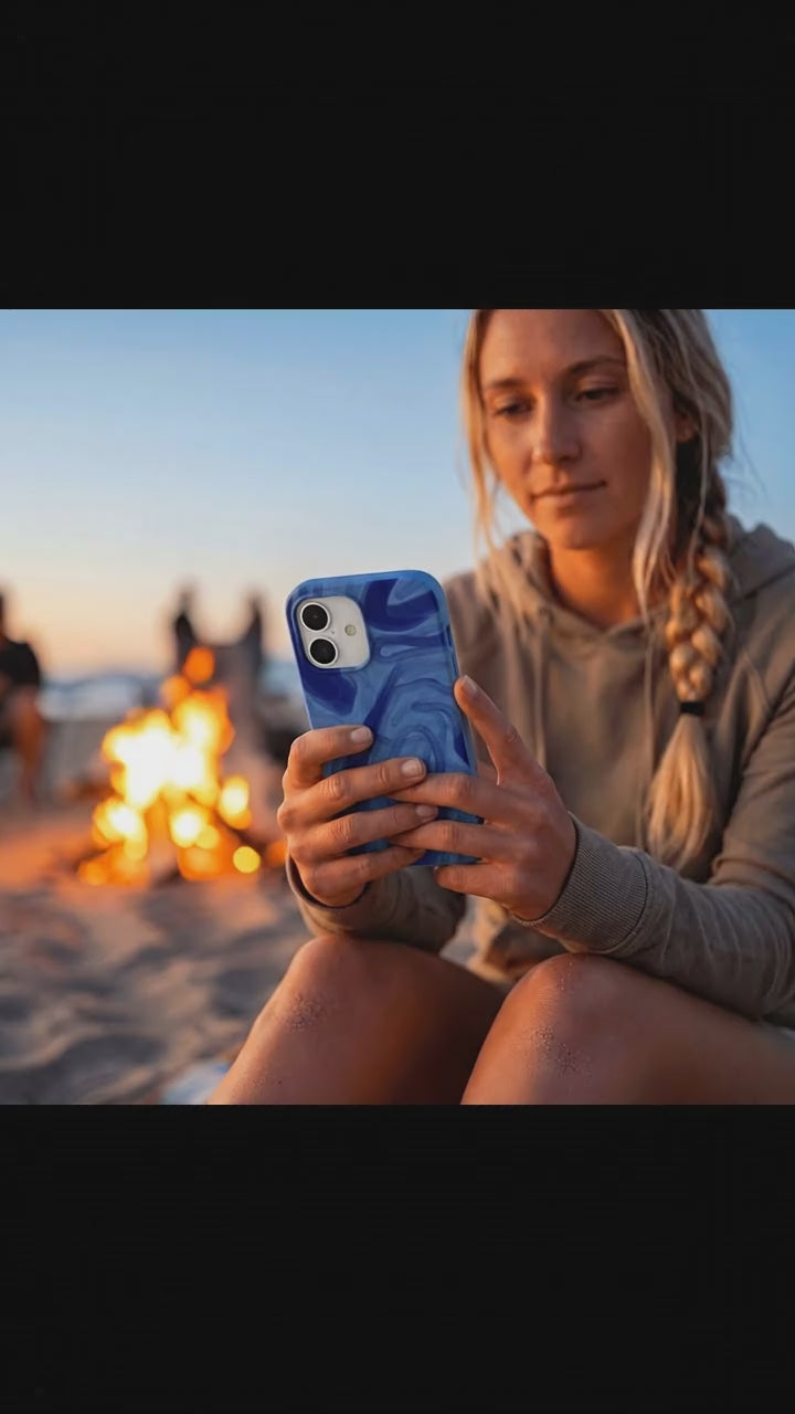 Electric Blue Blue Study iPhone 17 Case - Product video demonstration