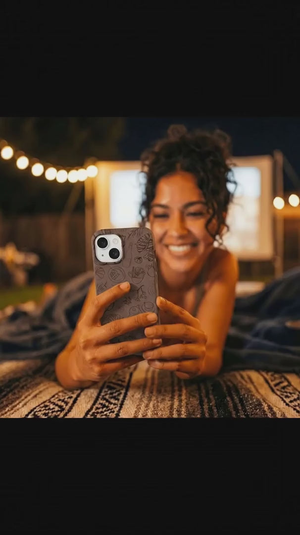 Chocolate Brown Autumn Sweets iPhone 15 Pro Case - Product video demonstration