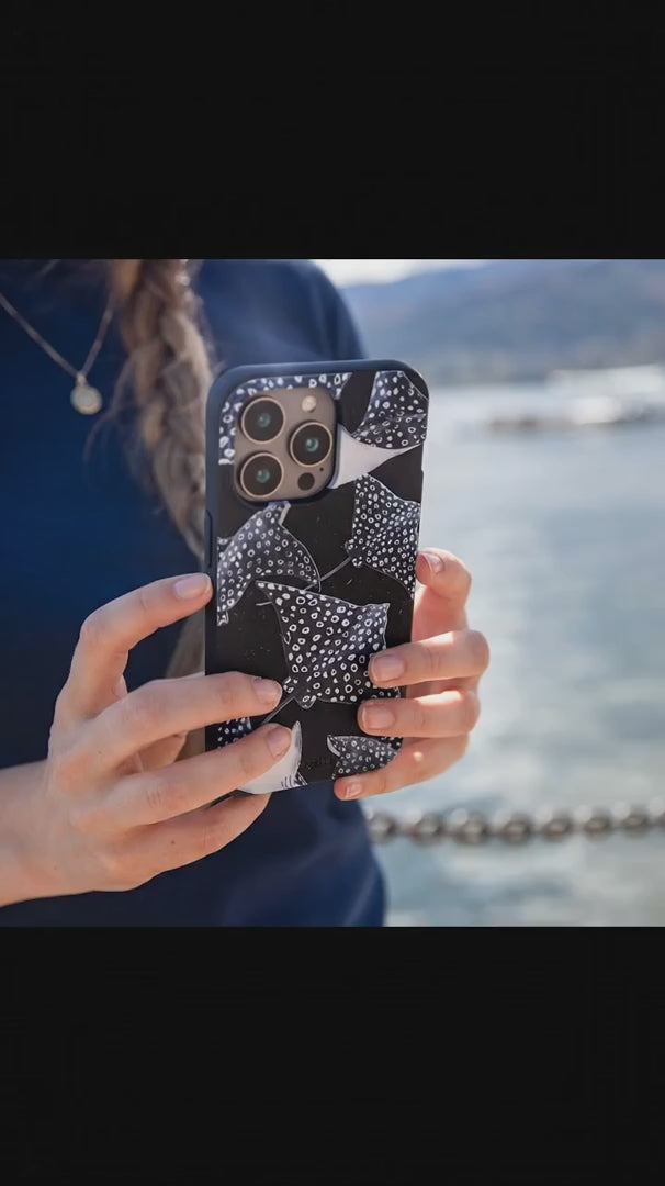 Black Midnight Rays iPhone 16 Pro Max Case - Product video demonstration