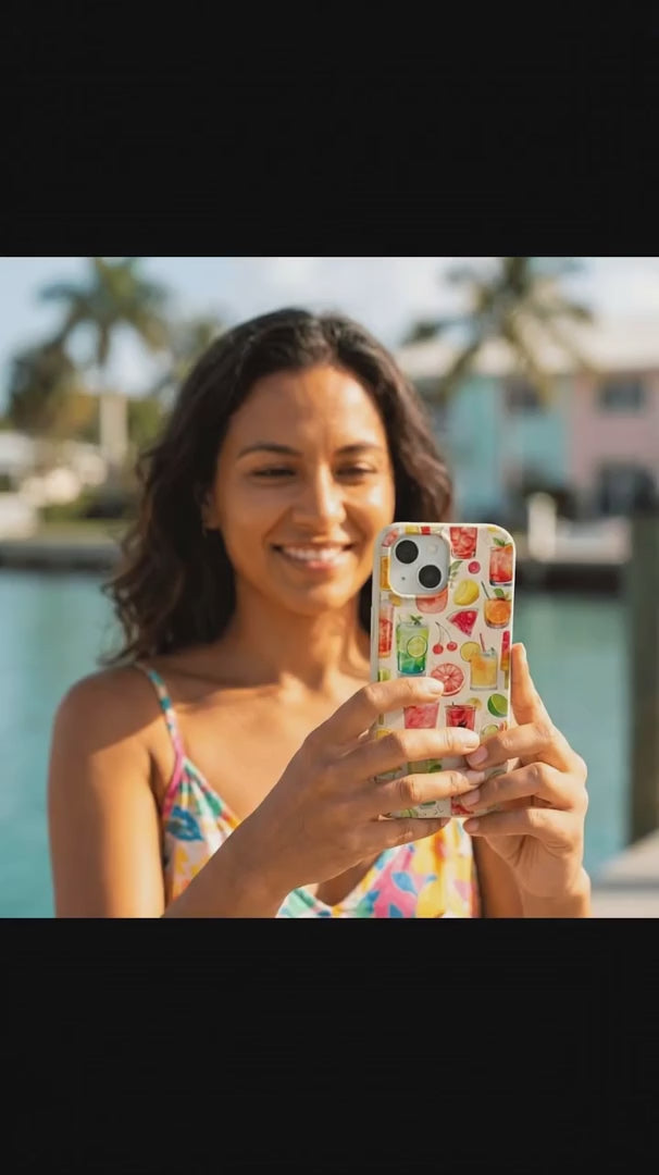 Seashell Sunset Sips iPhone 15 Case - Product video demonstration