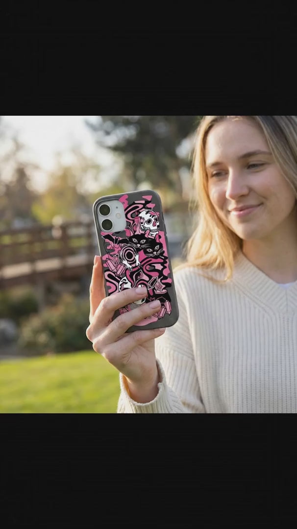 Black Spellbound Ghouls iPhone 15 Case - Product video demonstration
