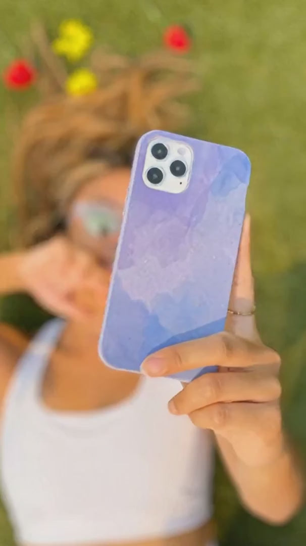 Lavender Blue Reflections iPhone XR Case