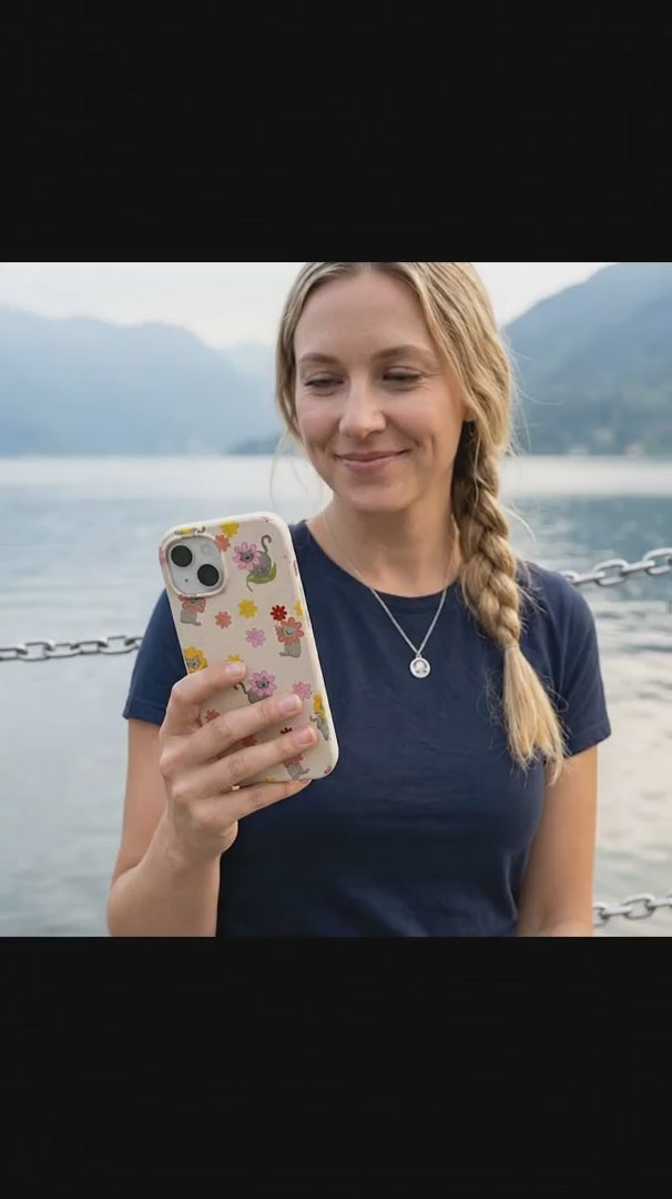 Seashell Flower Cats iPhone 15 Case - Product video demonstration