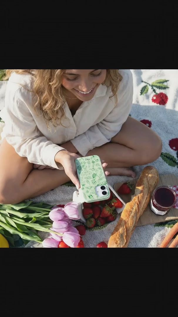 Sage Green Linear Entomology iPhone 15 Pro Case - Product video demonstration