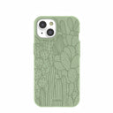 Sage Green Cacti iPhone 14 Case