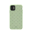 Sage Green Hearts iPhone 11 Case