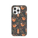 Black Jungle Sloths iPhone 14 Pro Case