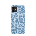 Powder Blue Melting Faces iPhone 12 Mini Case